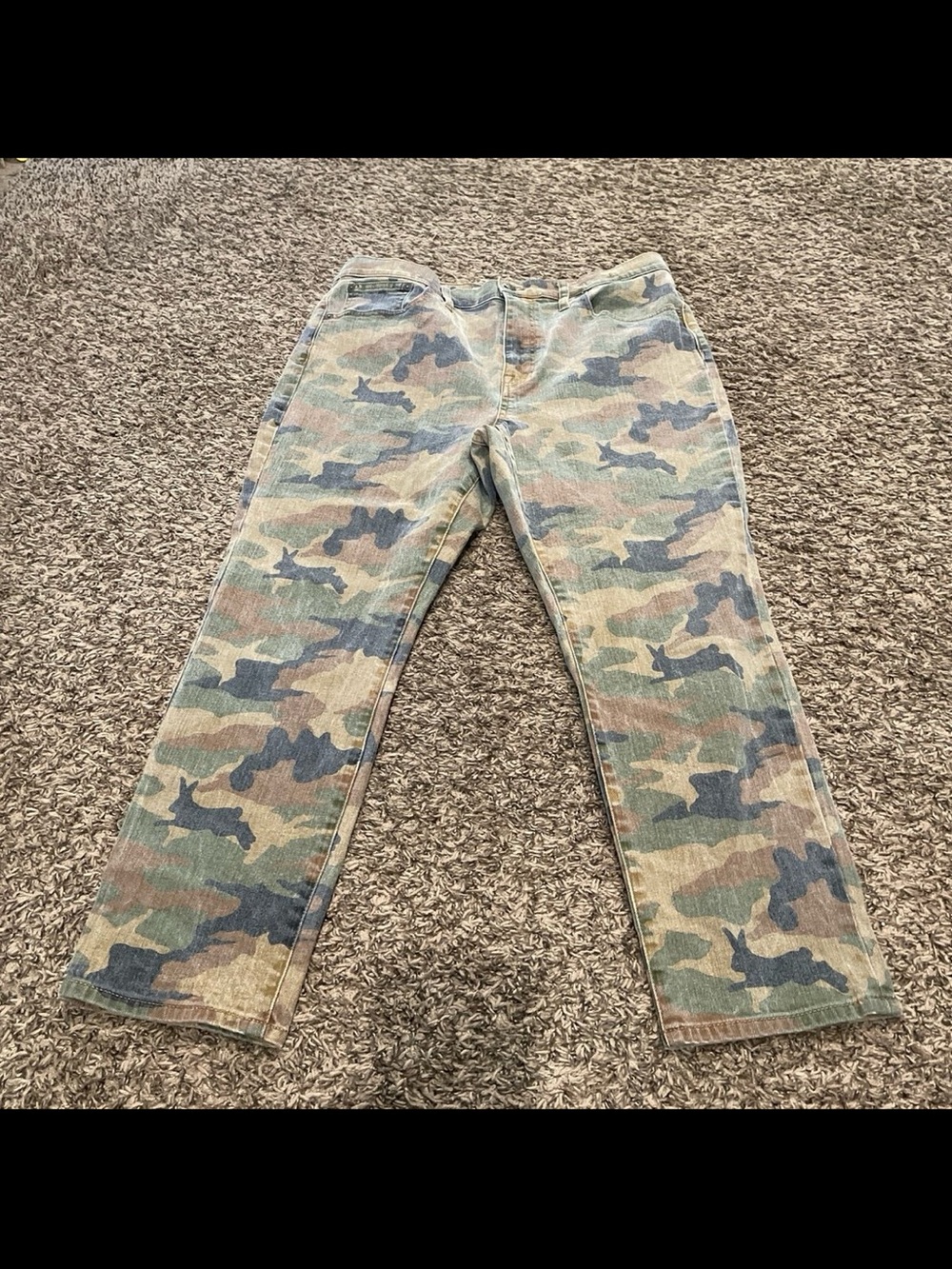 Madewell cottontail camo high-rise Slim boy jeans size 32